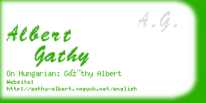 albert gathy business card